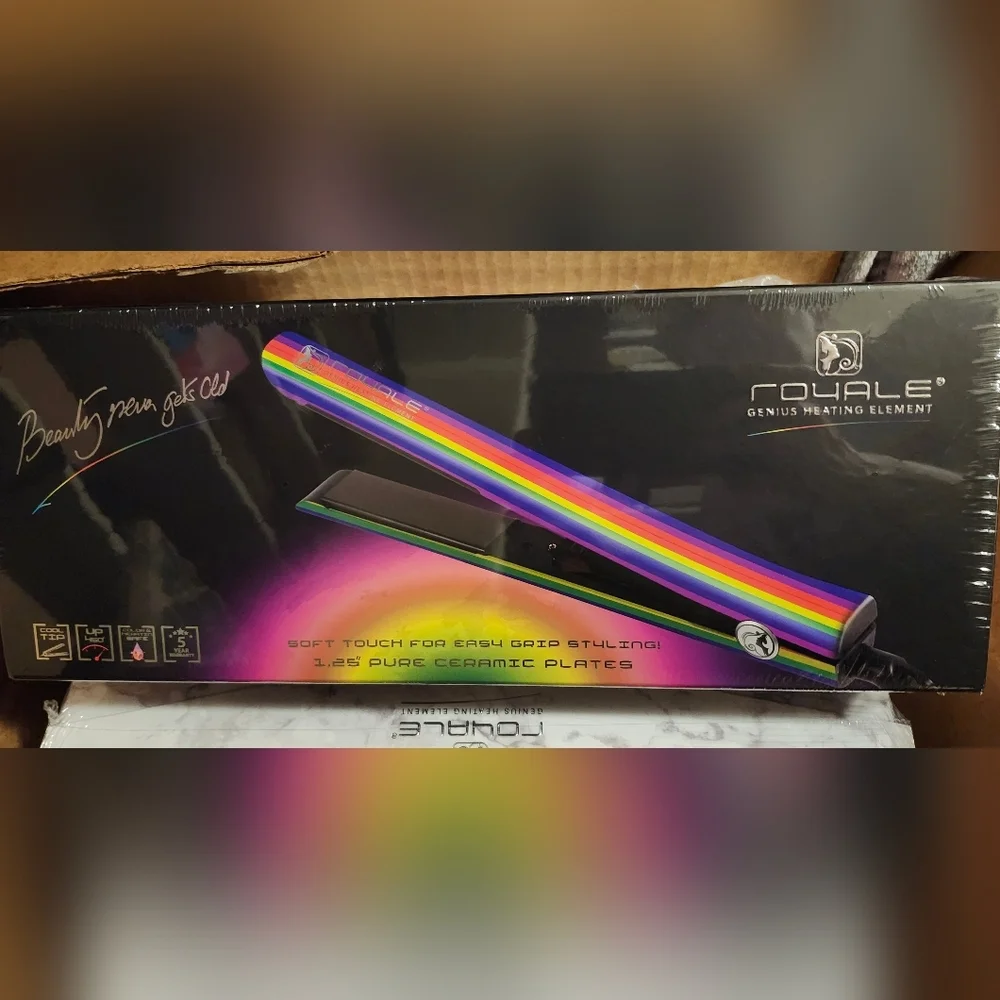 NIB-Royale Genius Heating Element Flat Iron, Ceramic